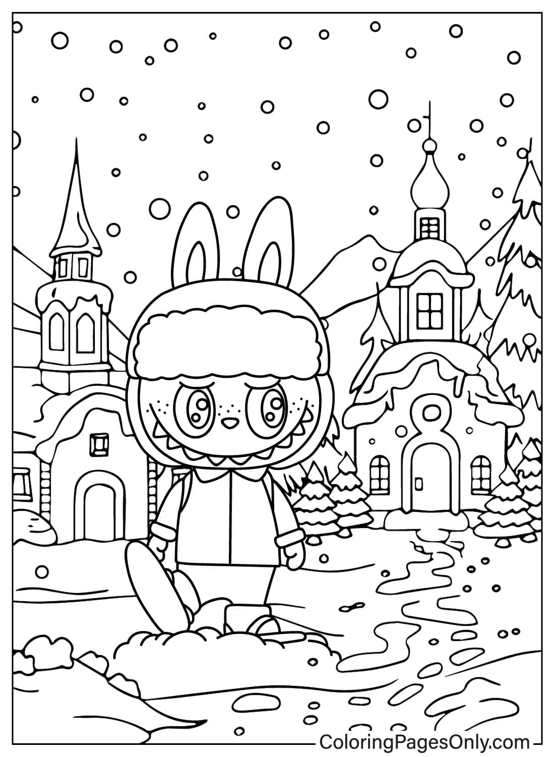Labubu Winter Snow Day